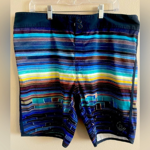 Element Mens Striped Board shorts size 40‎